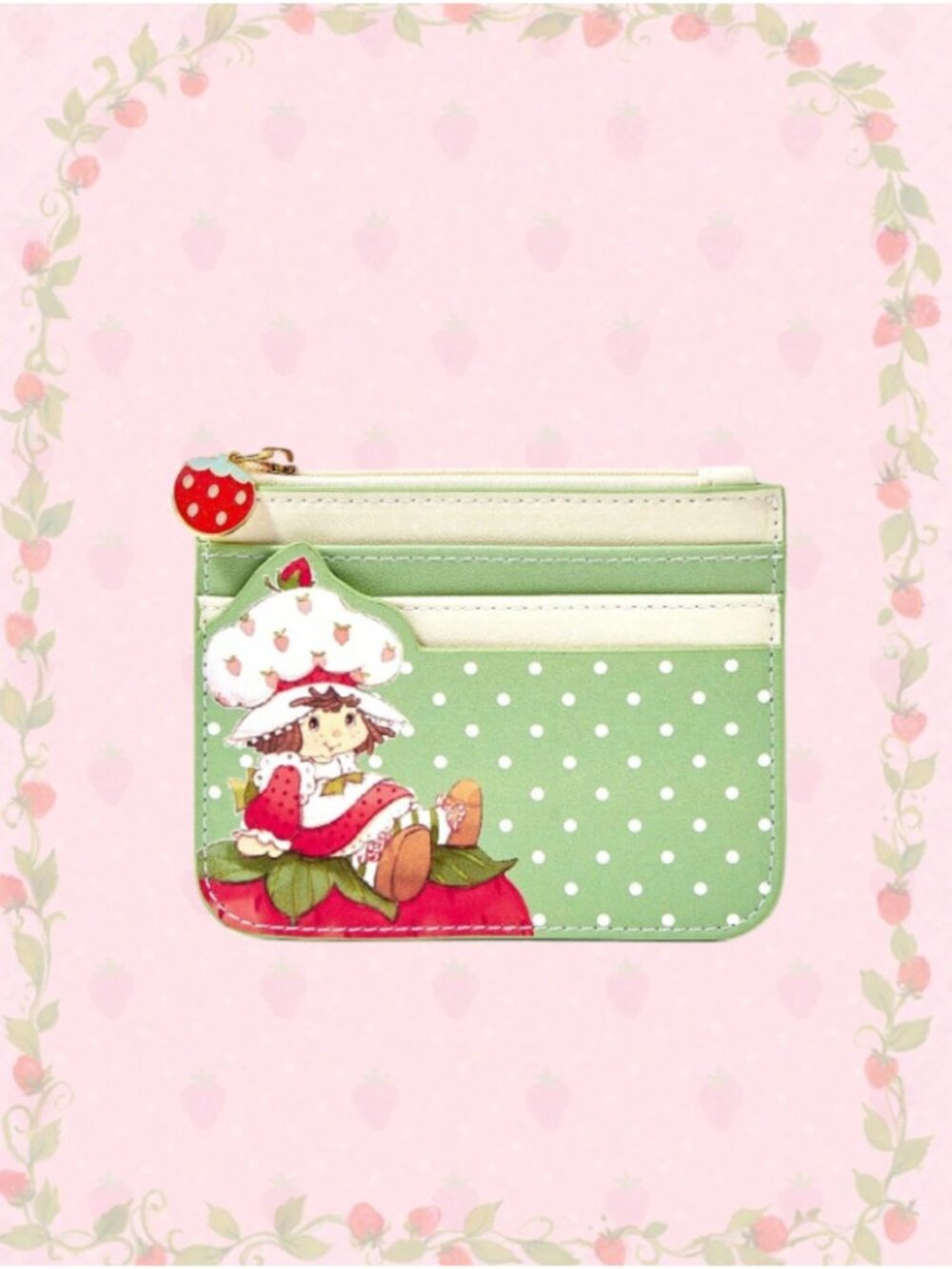 Strawberry Shortcake Cute Strawberry Girl Cardholder Zipper Coin Purse Keychain